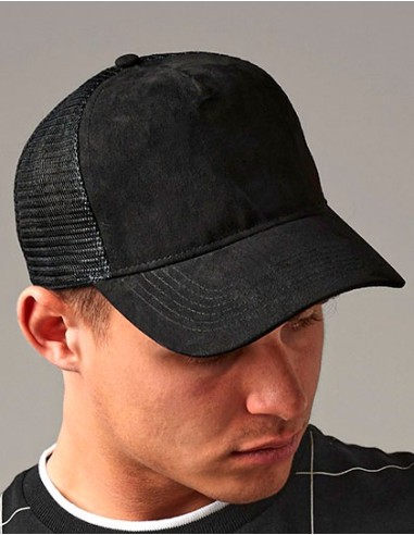 B-B643-Suede Snapback Trucker